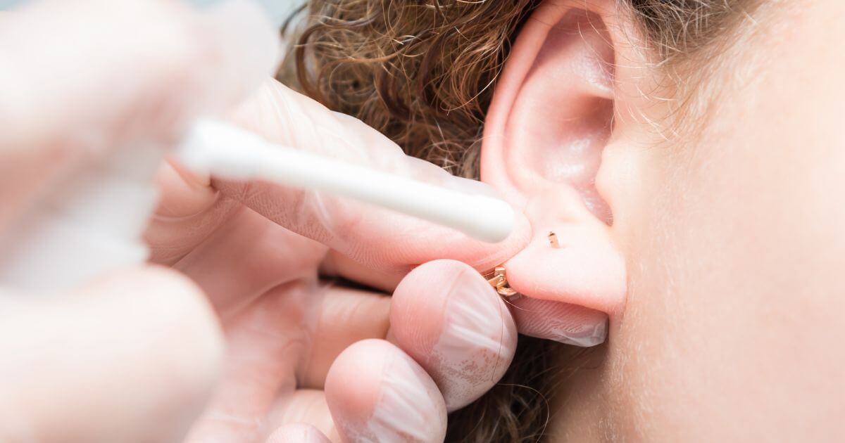 ear piercing healing time chart