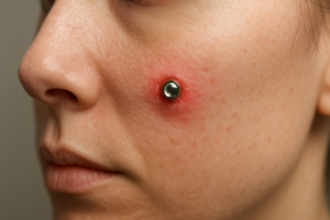 dermal piercing rejection signs